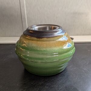 Green and Brown Ceramic Vase